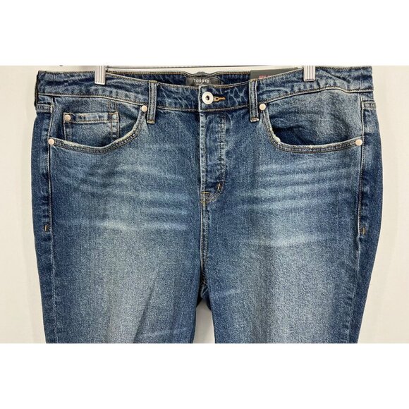 Torrid Jeans Plus 18 High Rise Slit Hem Distress Straight Fitted Stud Women New - Picture 2 of 11